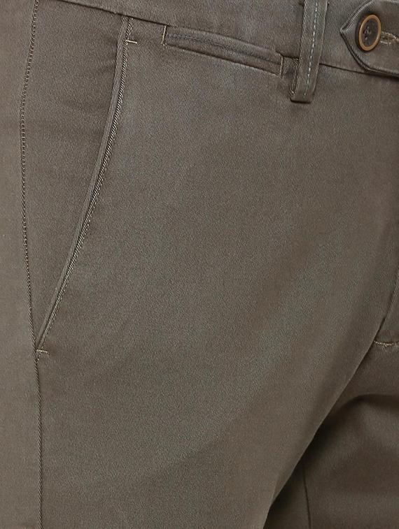 grey cotton blend chinos - 15727649 - Zoom Image - 4