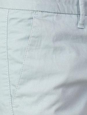 blue cotton blend chinos - 15727657 - Standard Image - 4
