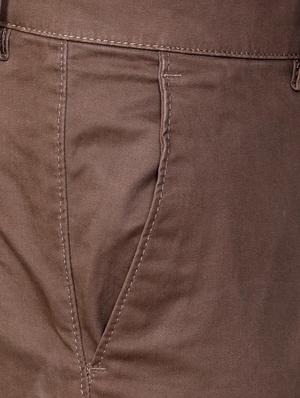 brown cotton blend chinos - 15727658 - Standard Image - 4