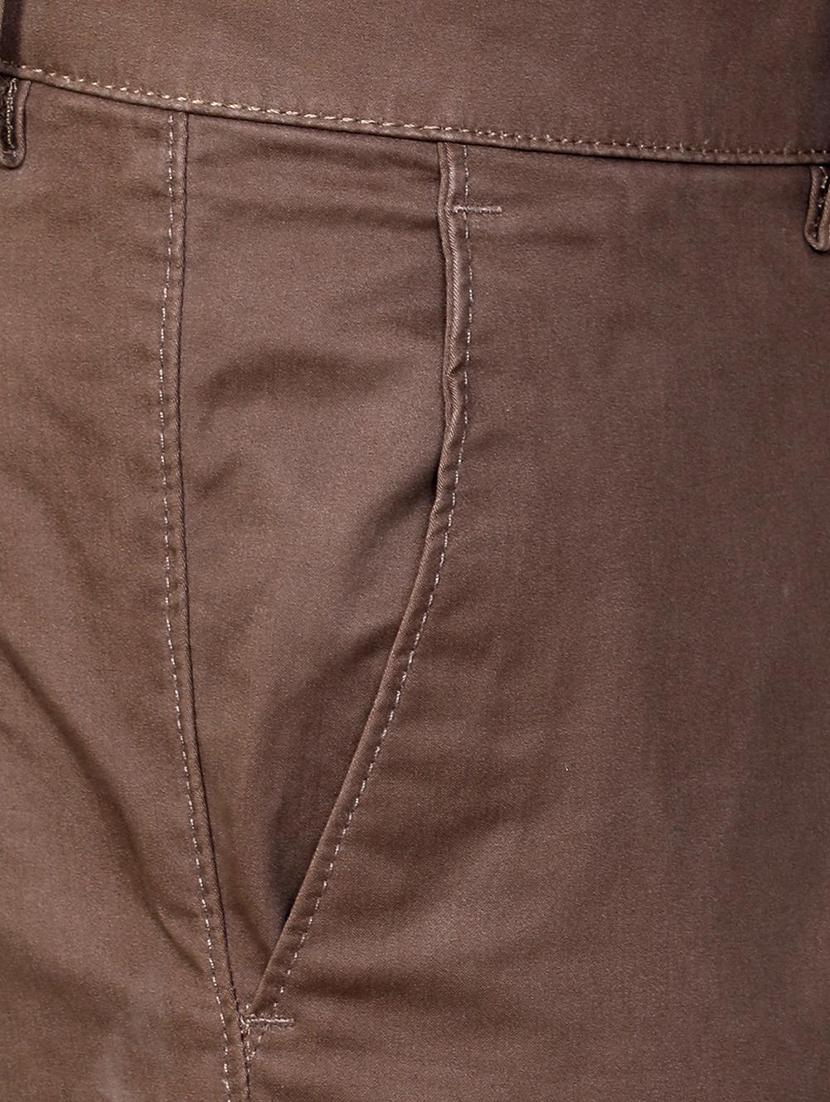 brown cotton blend chinos - 15727658 - Zoom Image - 4