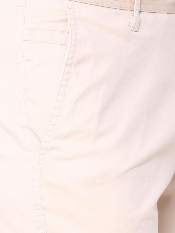 beige cotton blend chinos - 15727671 - Zoom Image - 4
