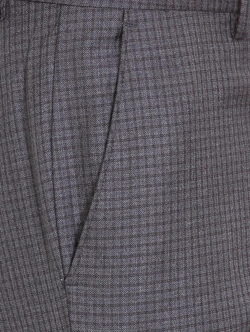 grey polyester blend flat front trousers formal - 15727705 - Zoom Image - 4