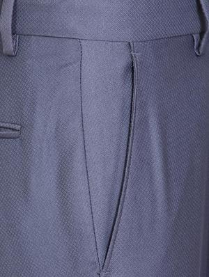 blue terry rayon flat front formal trouser - 15727731 - Standard Image - 4