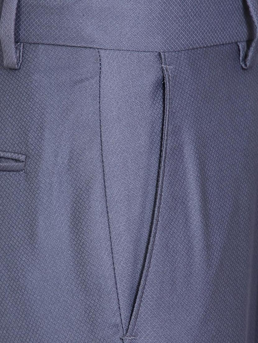 blue terry rayon flat front formal trouser - 15727731 - Zoom Image - 4