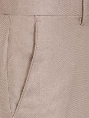 beige terry rayon flat front formal trouser - 15727733 - Standard Image - 4