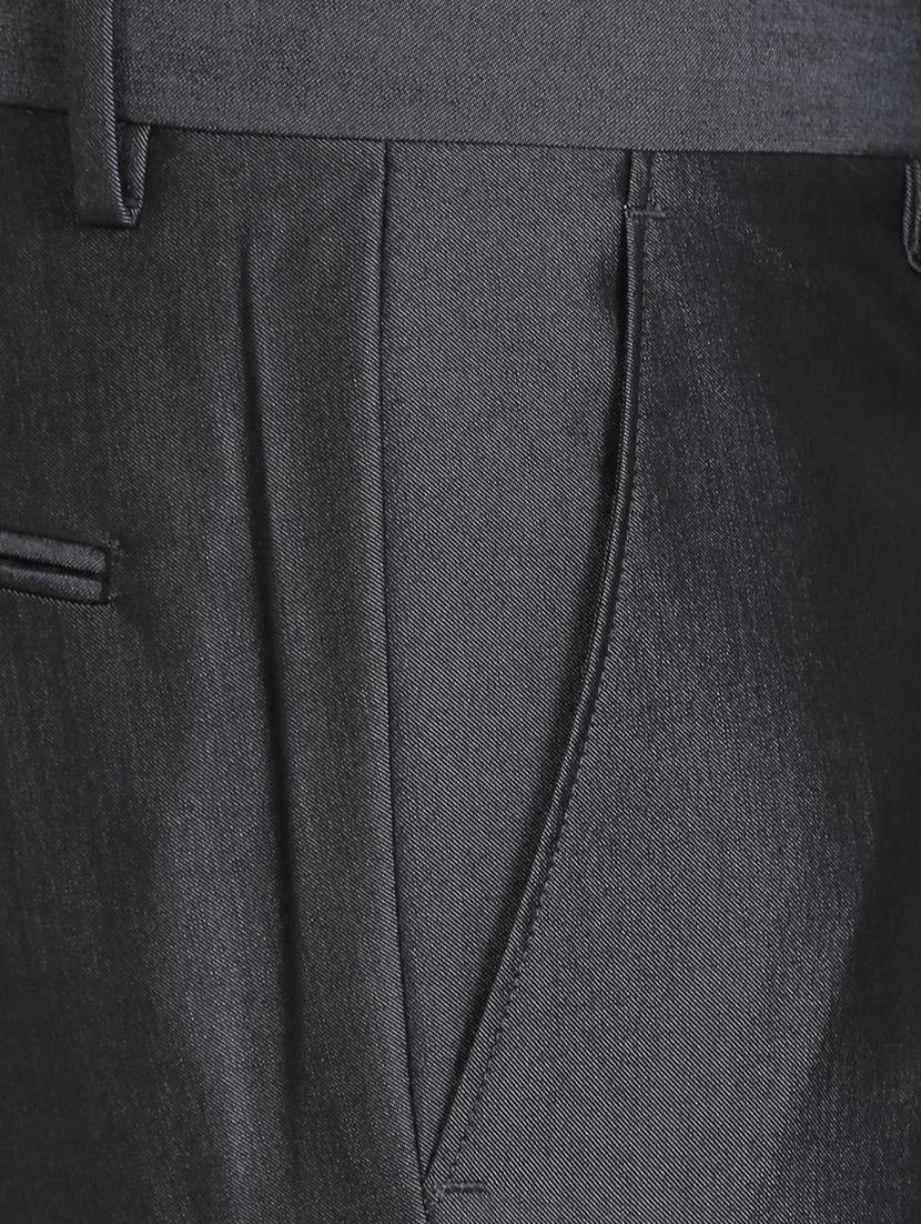 grey terry rayon flat front formal trouser - 15727734 - Zoom Image - 4