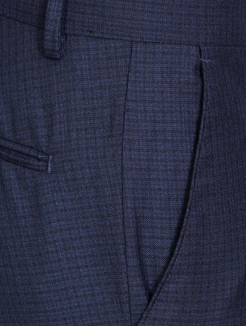blue terry rayon flat front formal trouser - 15727735 - Zoom Image - 4