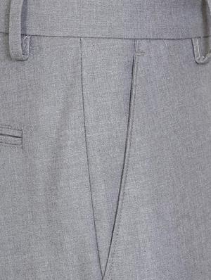 grey polyester blend flat front formal trouser - 15727736 - Standard Image - 4