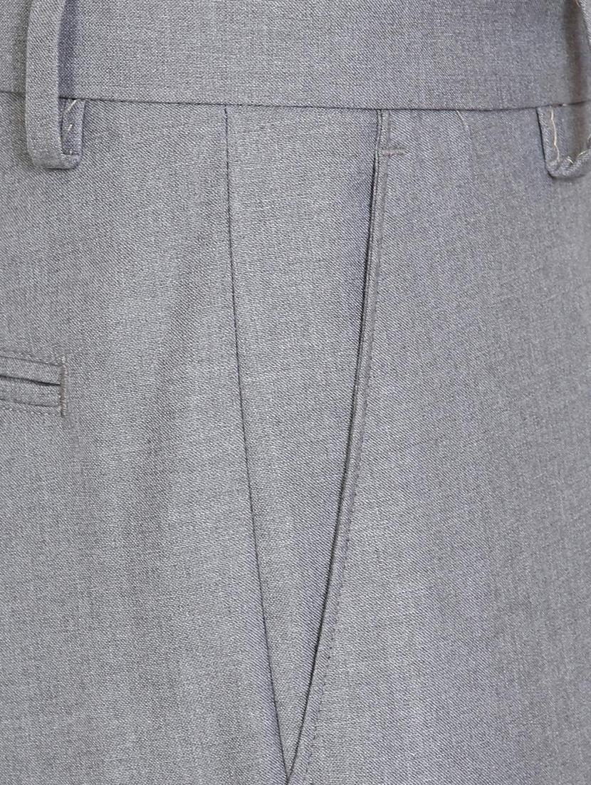 grey polyester blend flat front formal trouser - 15727736 - Zoom Image - 4