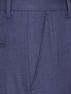 blue polyester blend flat front formal trouser - 15727737 - Standard Image - 4