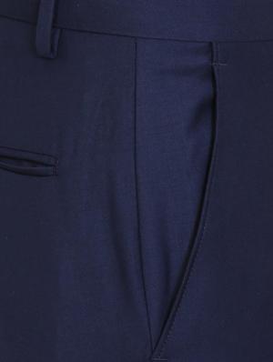 navy blue terry rayon flat front formal trouser - 15727738 - Standard Image - 4