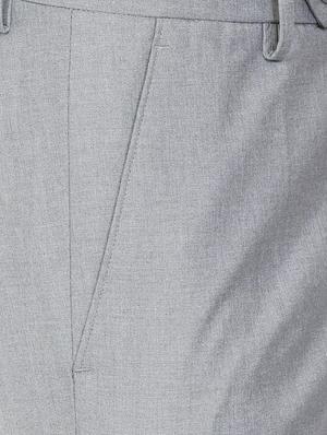 grey polyester blend flat front formal trouser - 15727751 - Standard Image - 4
