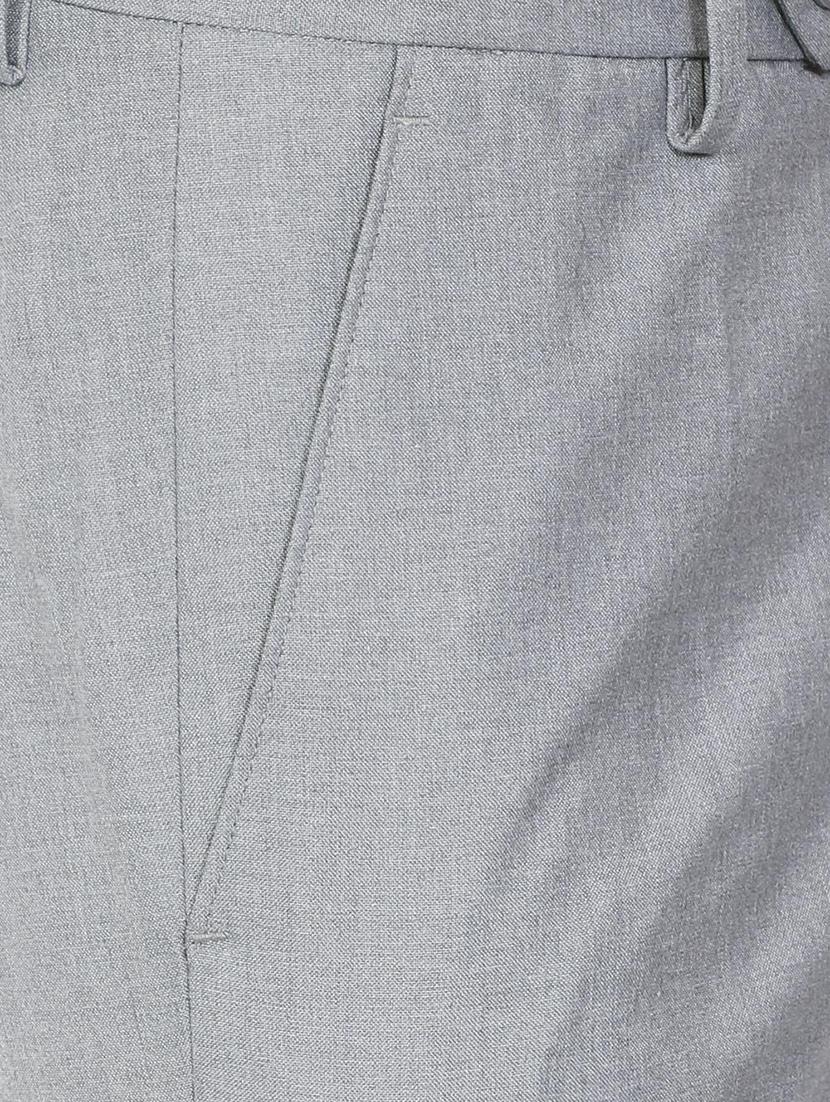 grey polyester blend flat front formal trouser - 15727751 - Zoom Image - 4