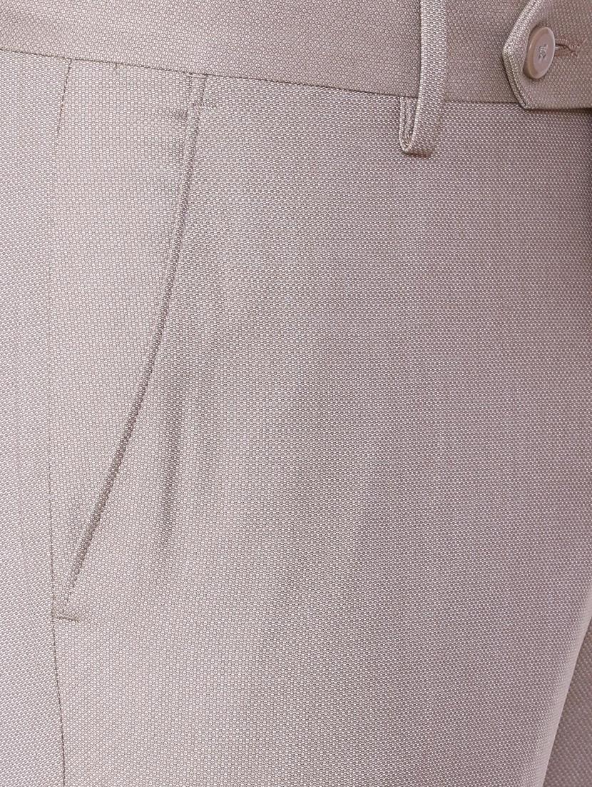 beige polyester blend flat front formal trouser - 15727752 - Zoom Image - 4
