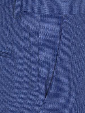 blue terry rayon flat front formal trouser - 15727772 - Standard Image - 4