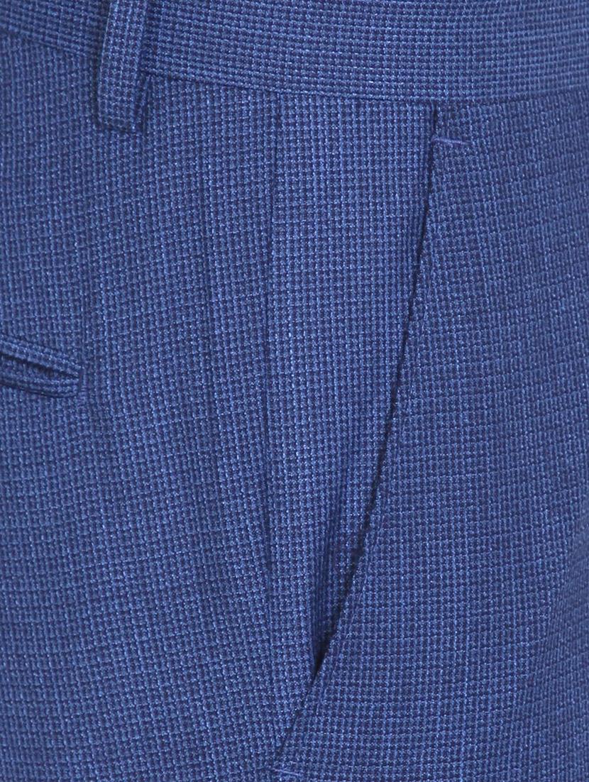 blue terry rayon flat front formal trouser - 15727772 - Zoom Image - 4