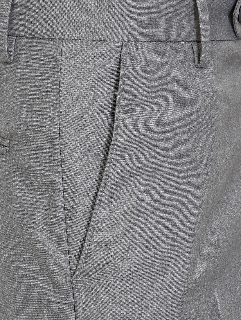 grey polyester blend flat front formal trouser - 15727773 - Zoom Image - 4