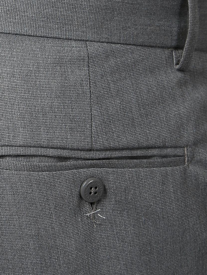 grey polyester blend flat front formal trouser - 15727793 - Zoom Image - 4