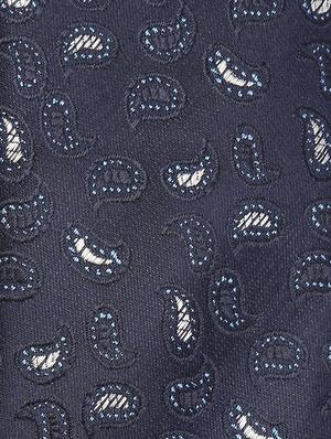 navy silk tie - 15727869 - Standard Image - 4