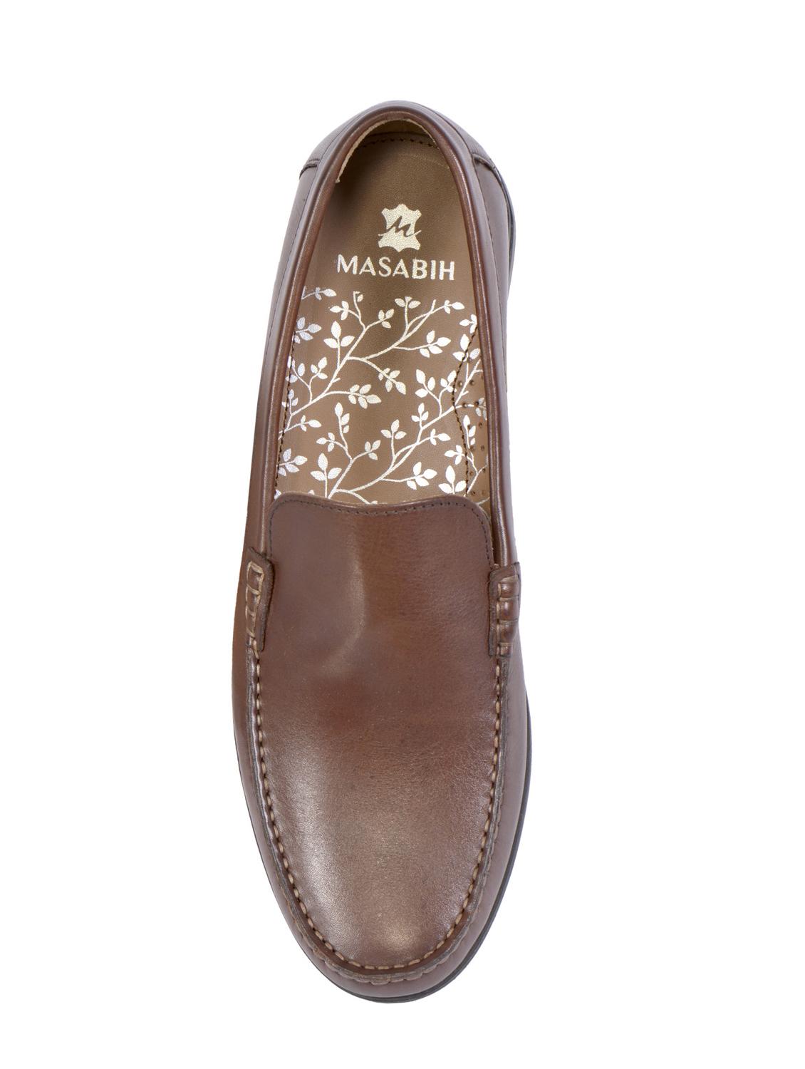 brown leather slip on loafers - 15727918 - Zoom Image - 4