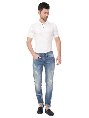 blue cotton ripped jeans - 15728254 - Standard Image - 4