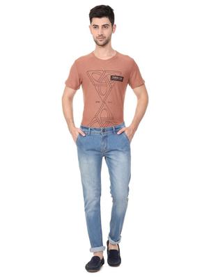 blue cotton blend washed jeans - 15728260 - Standard Image - 4