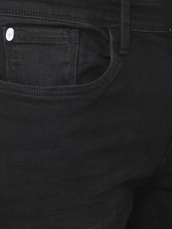 black cotton blend washed jeans - 15728264 - Zoom Image - 4