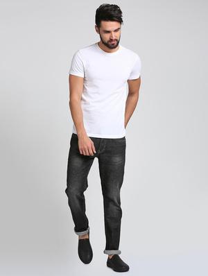 grey cotton blend washed jeans - 15728272 - Standard Image - 4