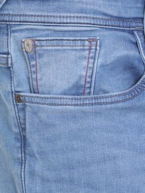 blue cotton blend washed jeans - 15728276 - Standard Image - 4