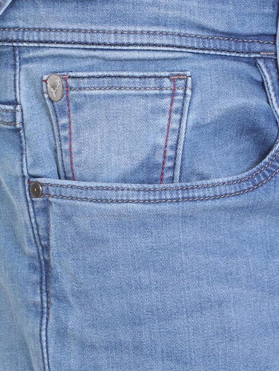 blue cotton blend washed jeans - 15728276 - Zoom Image - 4