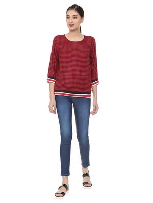 button detail checkered top - 15728403 - Standard Image - 4