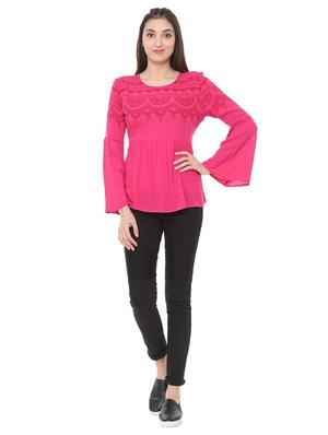 block print gathered top - 15728408 - Standard Image - 4