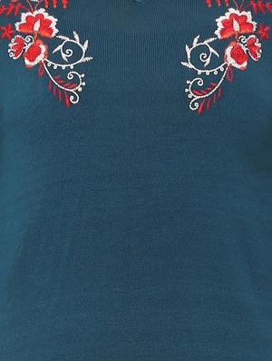 floral embroidered knitted top - 15728428 - Standard Image - 4