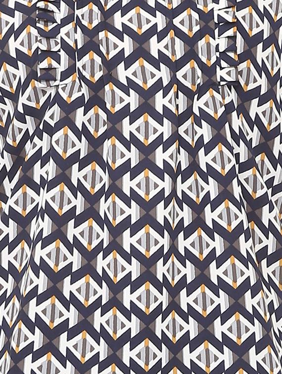 pleat detail keyhole neck top - 15728431 - Zoom Image - 4