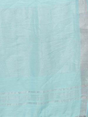 solid handloom saree with blouse - 15728571 - Standard Image - 4