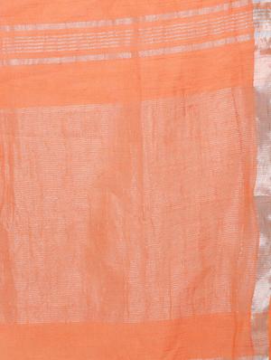 solid handloom saree with blouse - 15728573 - Standard Image - 4