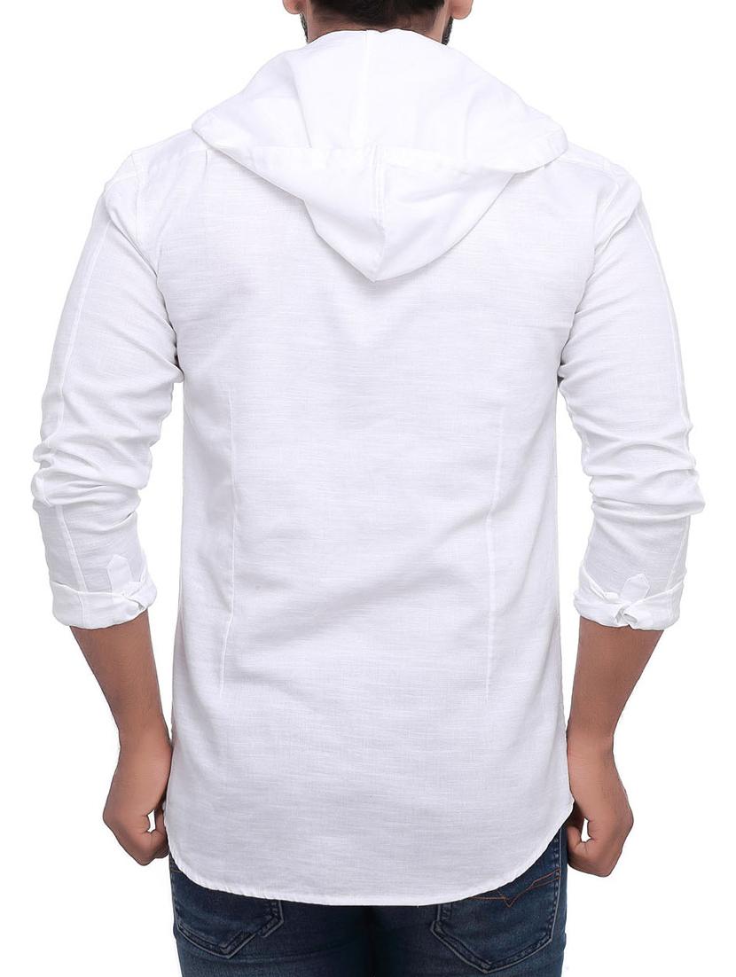 white cotton casual shirt - 15729146 - Zoom Image - 4