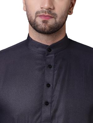 grey rayon long kurta - 15729298 - Standard Image - 4