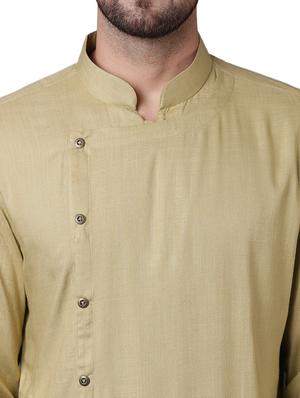 green rayon asymmetric kurta - 15729306 - Standard Image - 4