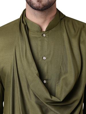 green rayon long kurta - 15729309 - Standard Image - 4