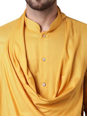 yellow rayon long kurta - 15729311 - Standard Image - 4