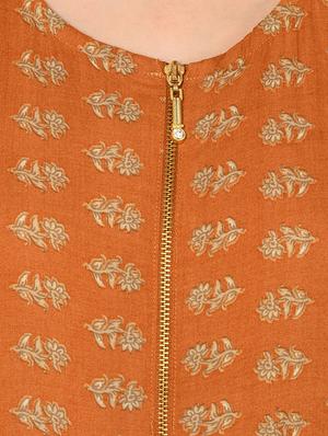 Printed flare kurta - 15729524 - Standard Image - 4