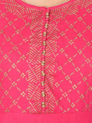 Layered foil print kurta - 15729527 - Standard Image - 4