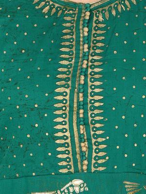 Layered foil print kurta - 15729528 - Standard Image - 4