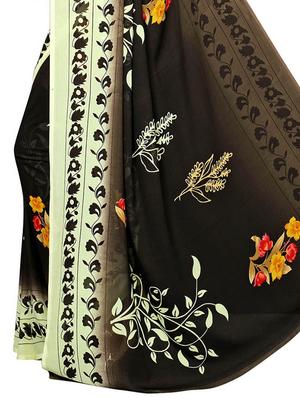 floral printed saree with blouse - 15729573 - Standard Image - 4