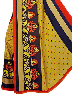 geometrical printed saree with blouse - 15729575 - Standard Image - 4