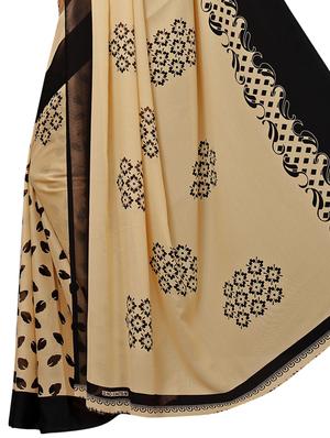 floral printed saree with blouse - 15729579 - Standard Image - 4