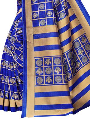 checkered printed saree with blouse - 15729607 - Standard Image - 4