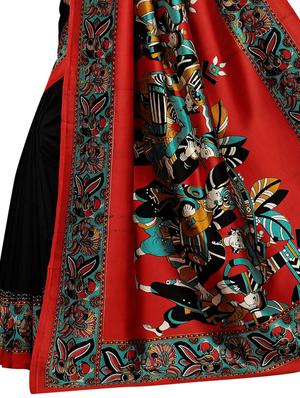 kalamkari printed saree with blouse - 15729608 - Standard Image - 4