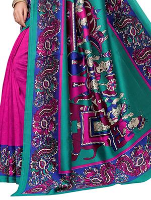 kalamkari printed saree with blouse - 15729610 - Standard Image - 4